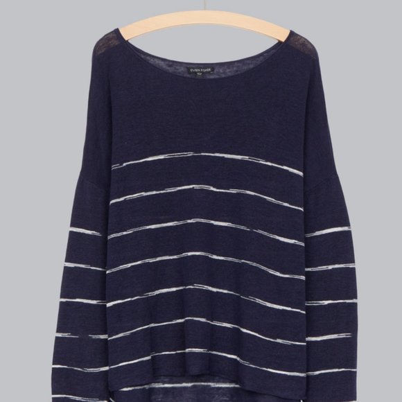 Ellen Fisher SPACE-DYED ORGANIC LINEN PULLOVER - Picture 1 of 4